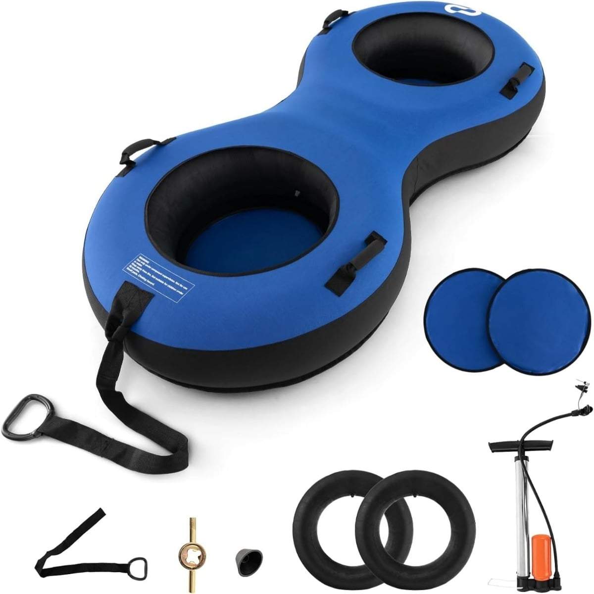 Oppustelig snerør til 2 personer – Holdbar, hurtig og nem oppustning