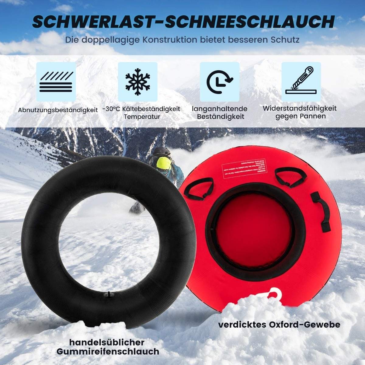 Uppblåsbar snötub – 100 cm, hållbar, snabb och rolig | Hem & Hobby | Pryloteket