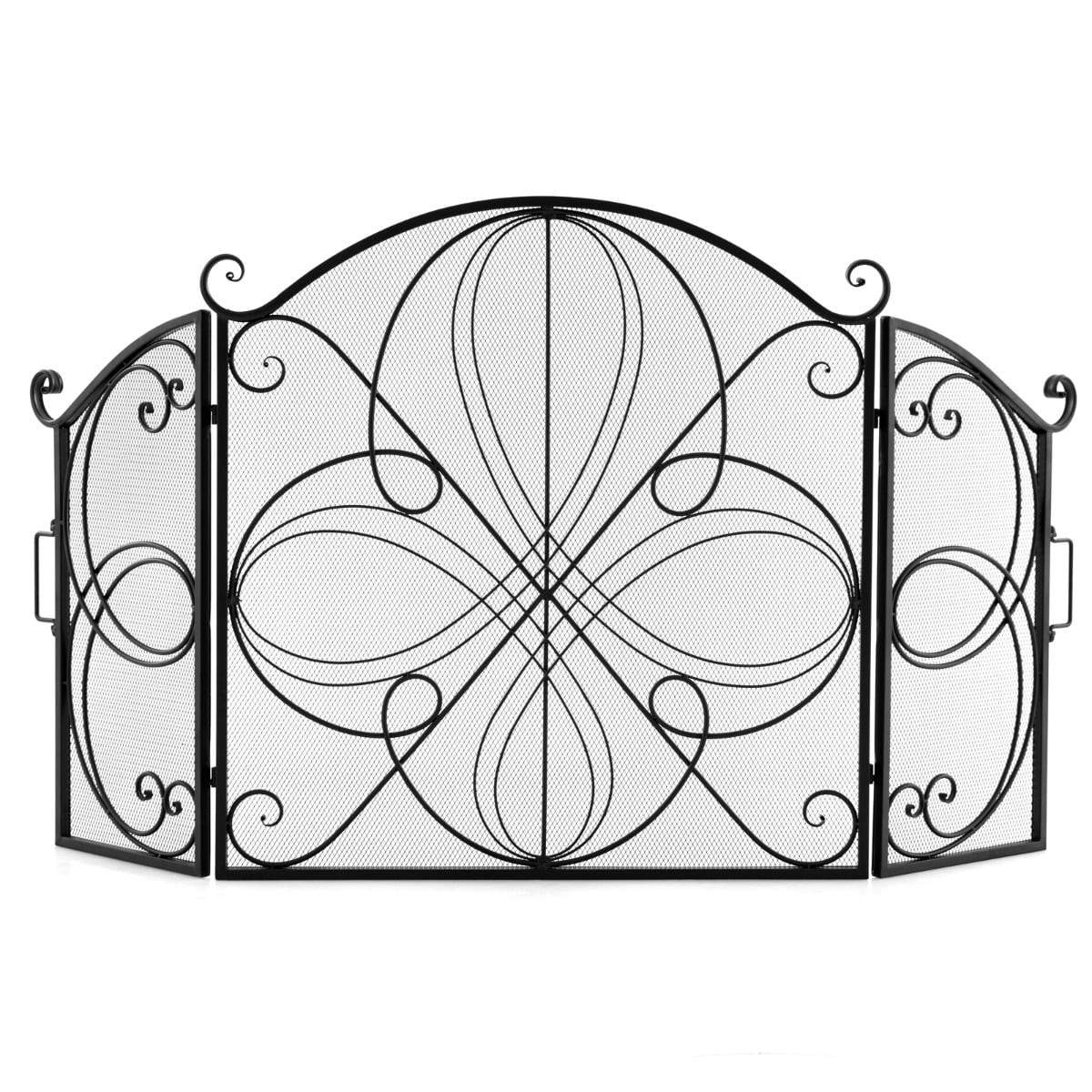 Pejseskærm – Sammenklappelig, Blomsterdesign, 151 x 83 cm