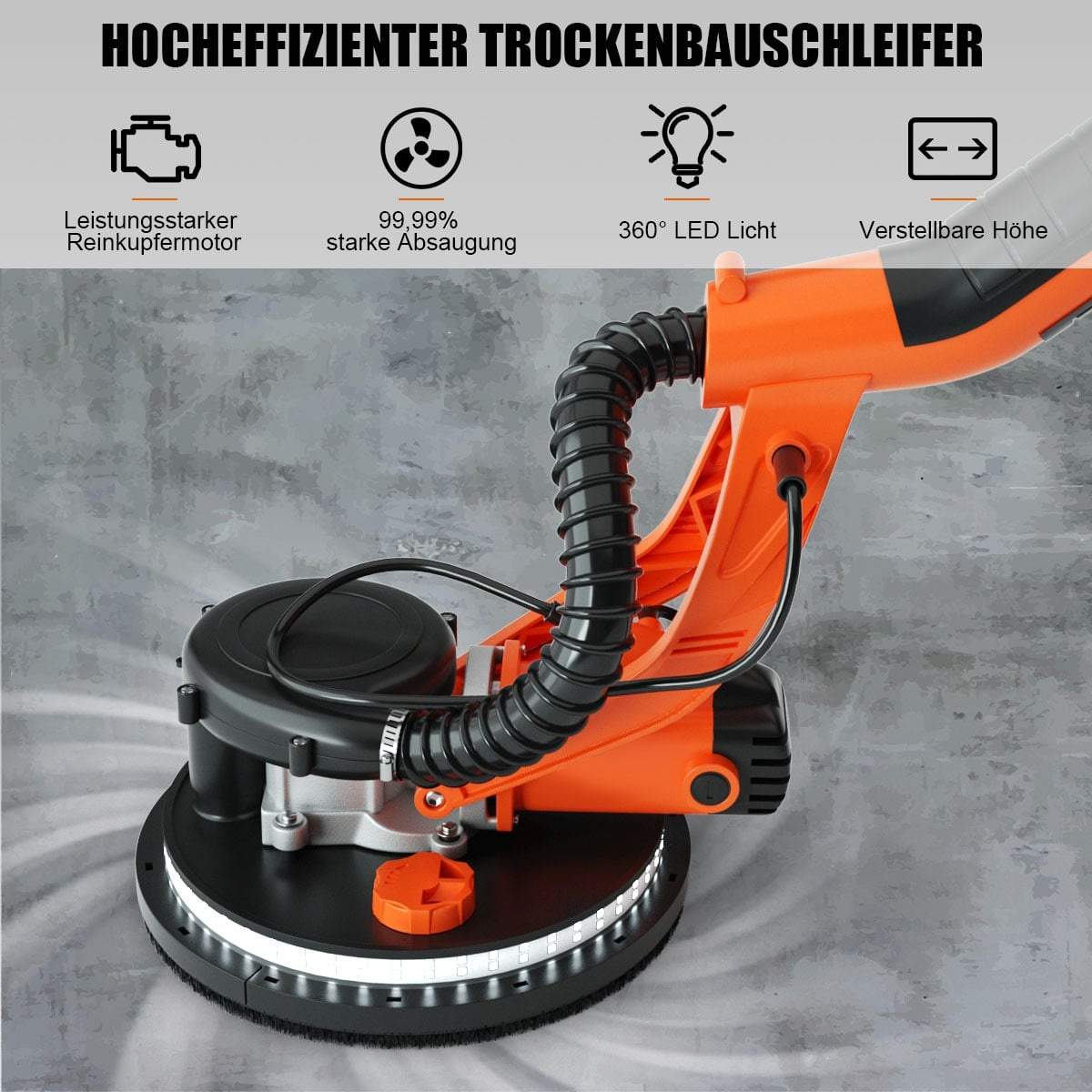 Gipsslip 750W – Dammfri, Utdragbart Handtag | Hem & Hobby | Pryloteket