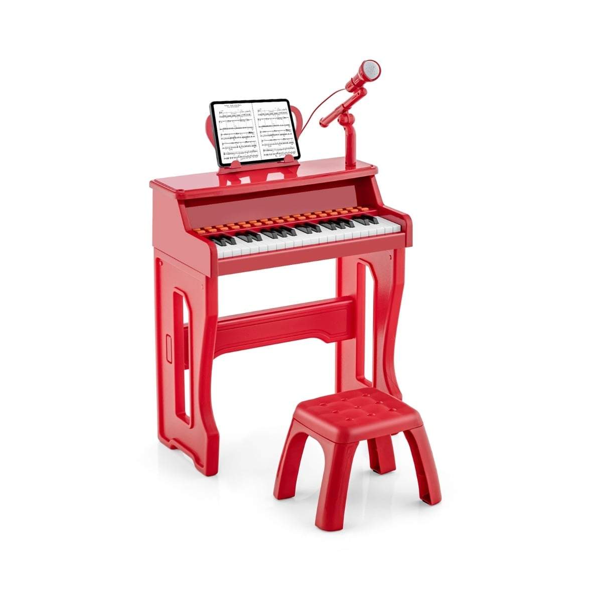 37-tangenters barnkeyboardset med justerbar mikrofon och pall | Hem & Hobby | Pryloteket
