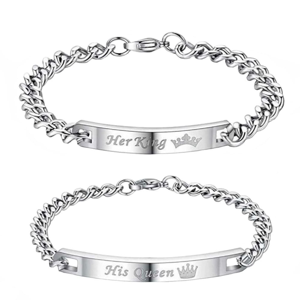 Kærligheds armbånd - Par smykker - Her King / His Queen