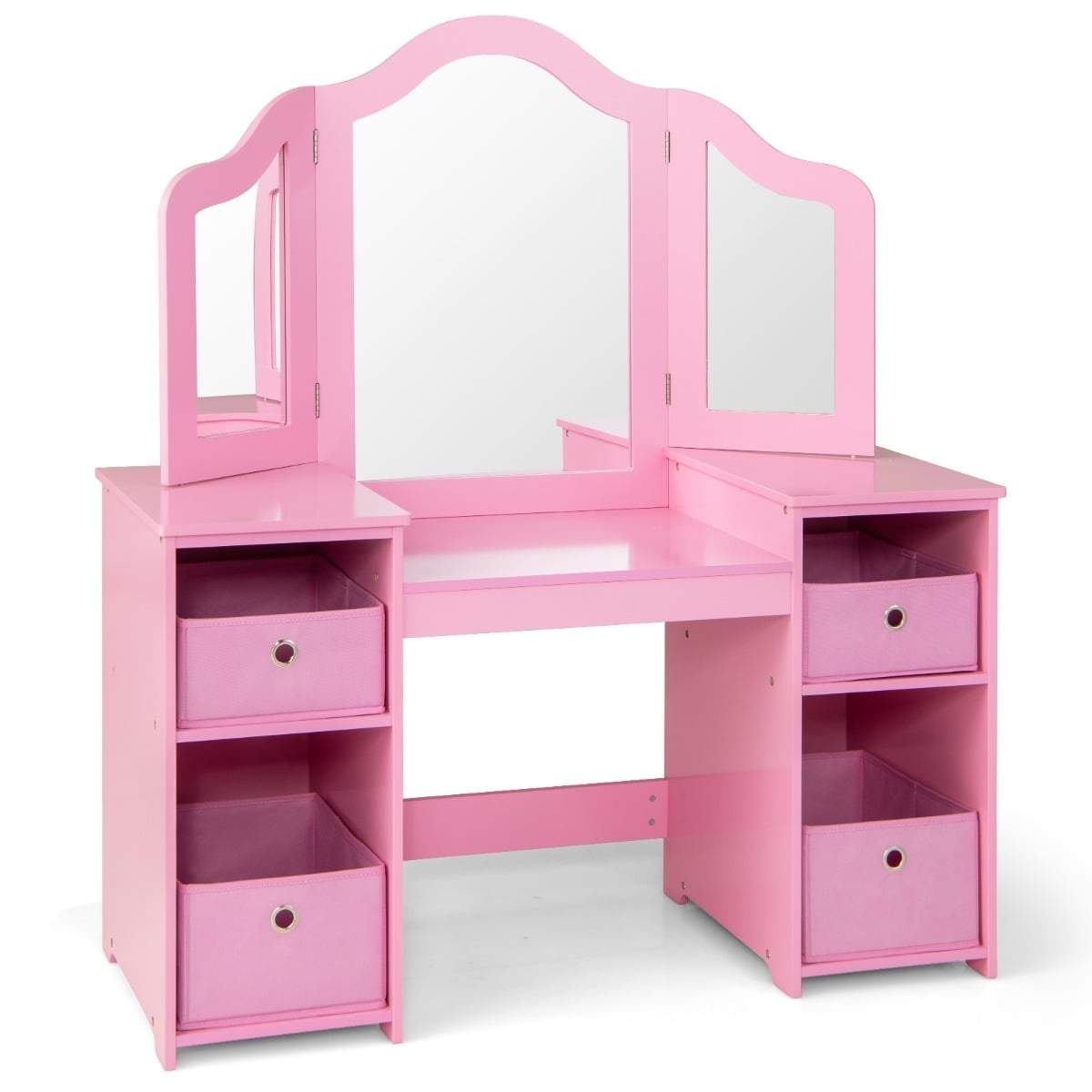 Barnbord med avtagbar spegel och förvaring, rosa | Hem & Hobby | Pryloteket