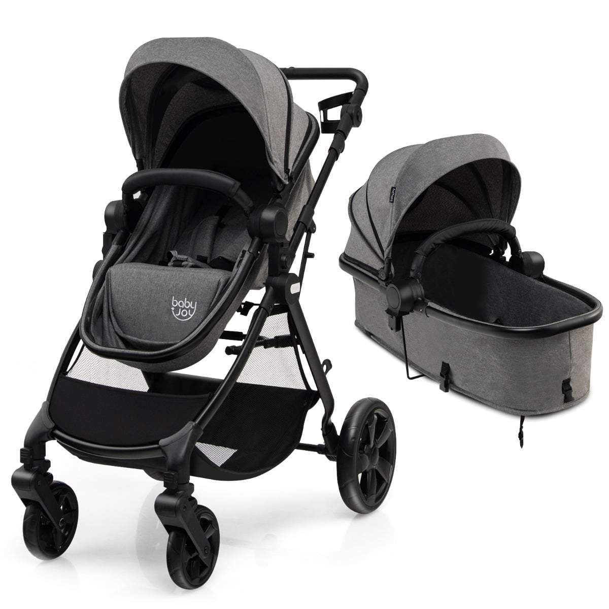 Konvertibel klapvogn – Let, foldbar, justerbar