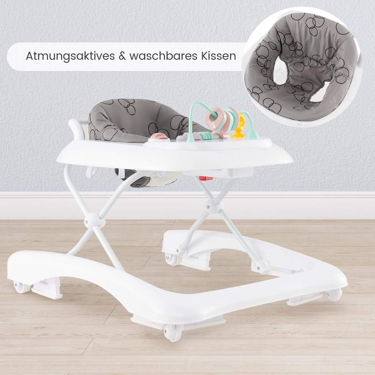 3-i-1 foldbar gåstol – justerbar højde og hastighed