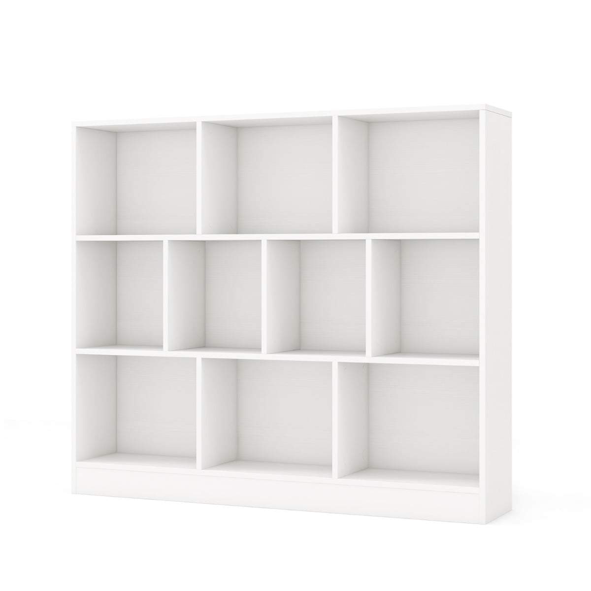 Bokhylla med 3 våningar och 10 öppna fack – Vit | Hem & Hobby | Pryloteket