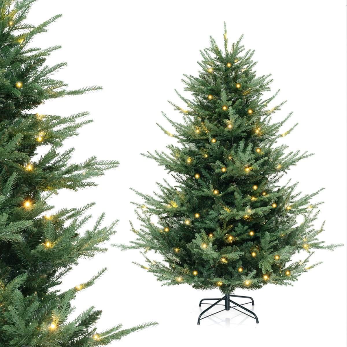 180 cm kunstigt juletræ med 240 LED-lys