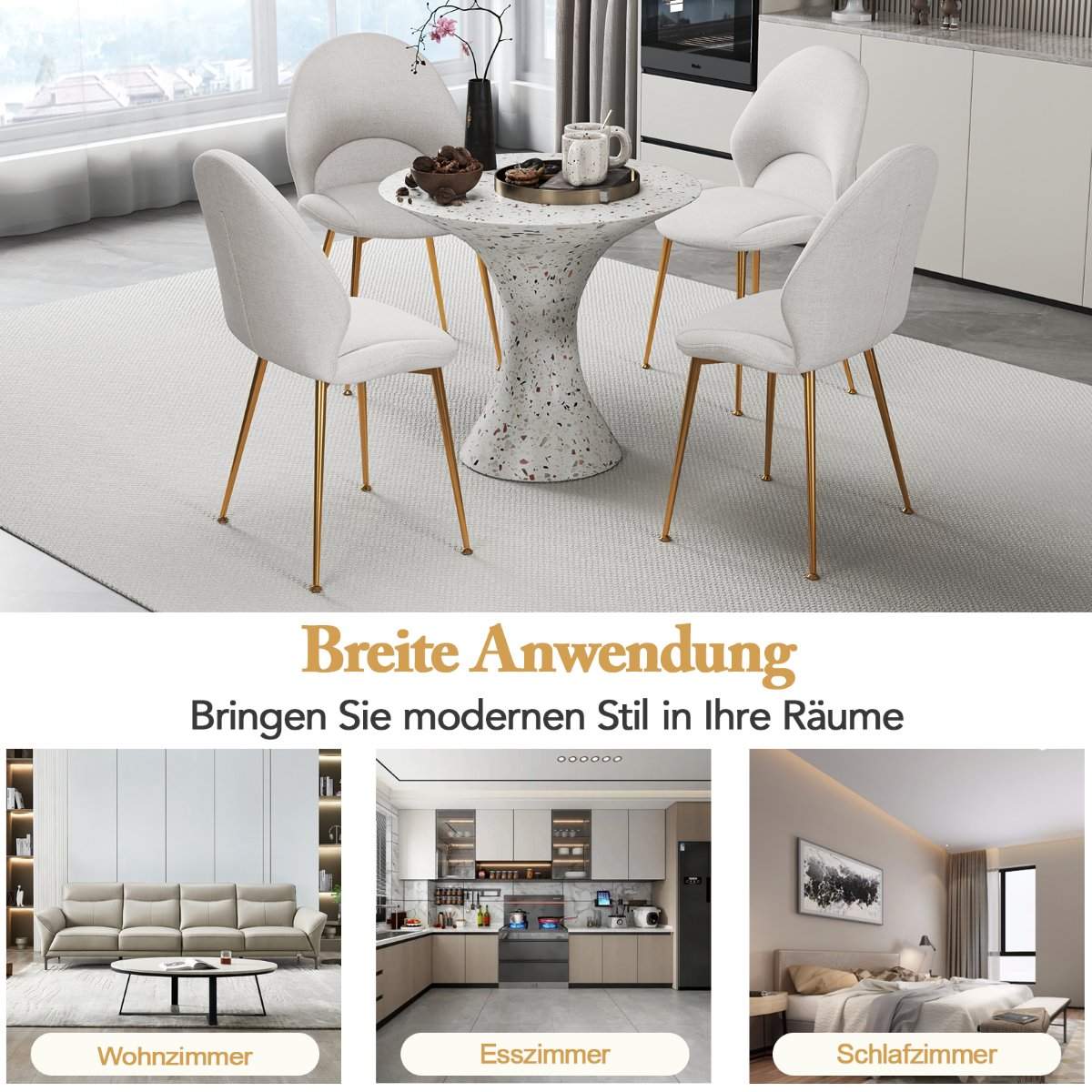 Ergonomiska matstolar, set om 2 – böjd rygg, 150 kg kapacitet | Hem & Hobby | Pryloteket