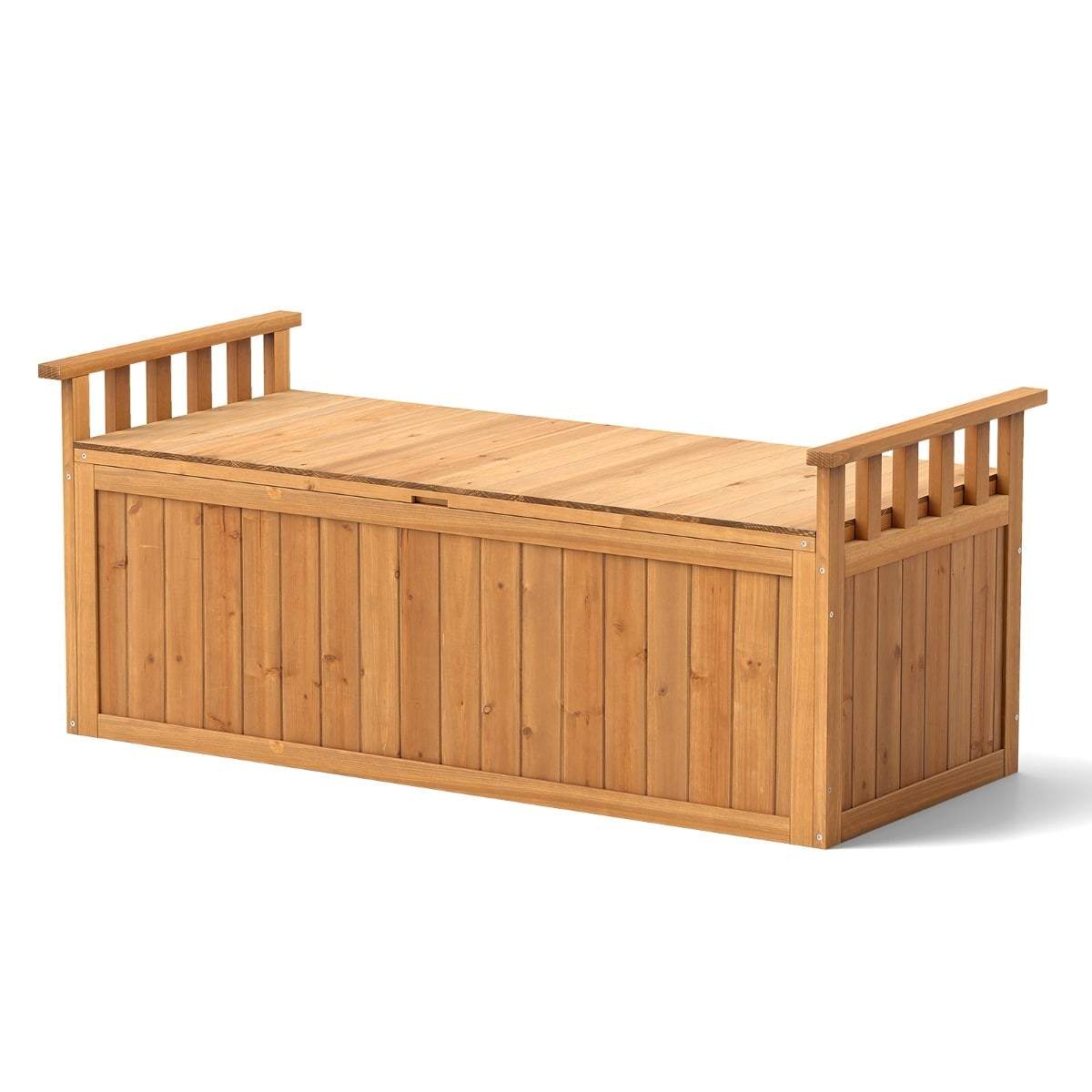 Träbänk för utomhusbruk – 2-sits med armstöd | Hem & Hobby | Pryloteket