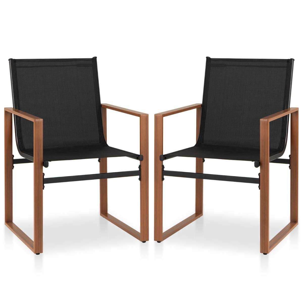 Uteplatsstolar set om 2 – Andningsbart tyg, ergonomisk design | Hem & Hobby | Pryloteket