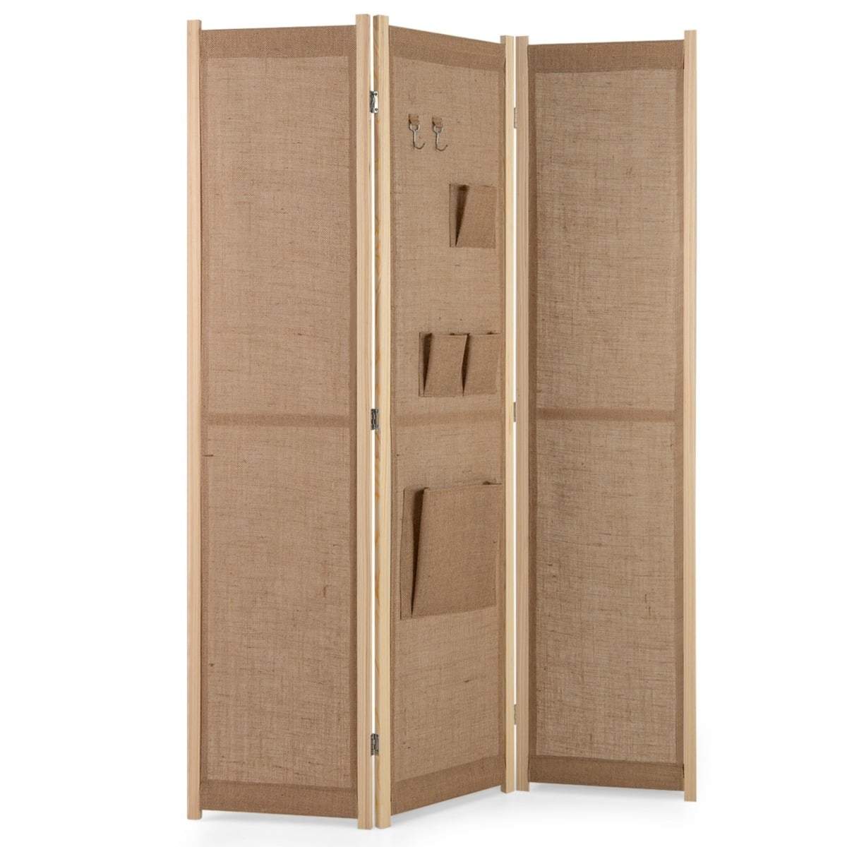 Rumsavdelare med förvaringsfickor