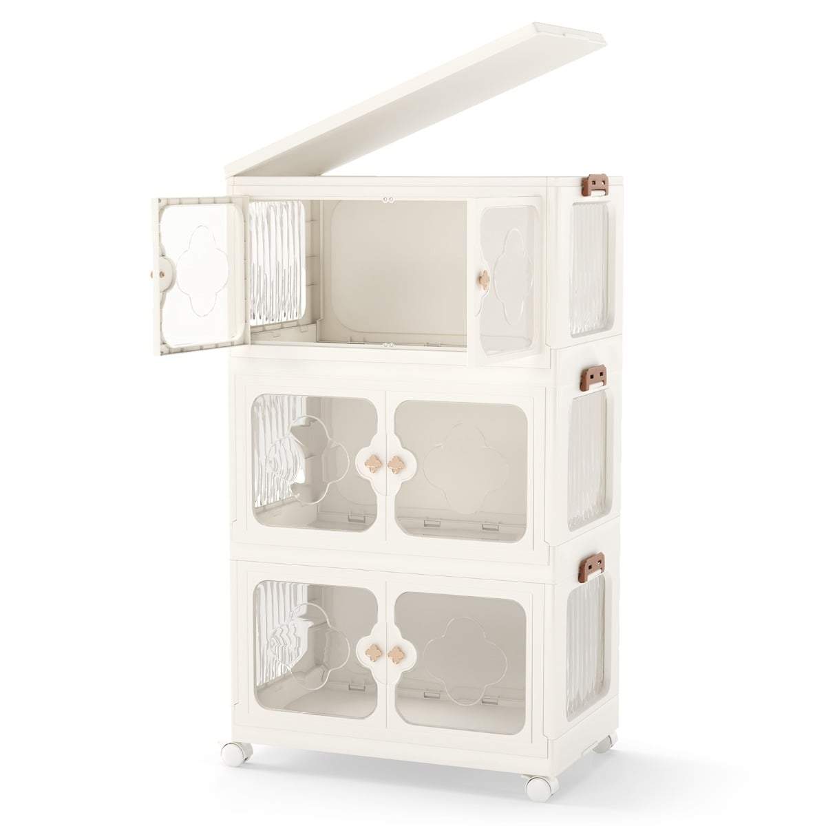 Hopfällbar förvaringslåda med lock och hjul – 159 liters kapacitet | Hem & Hobby | Pryloteket