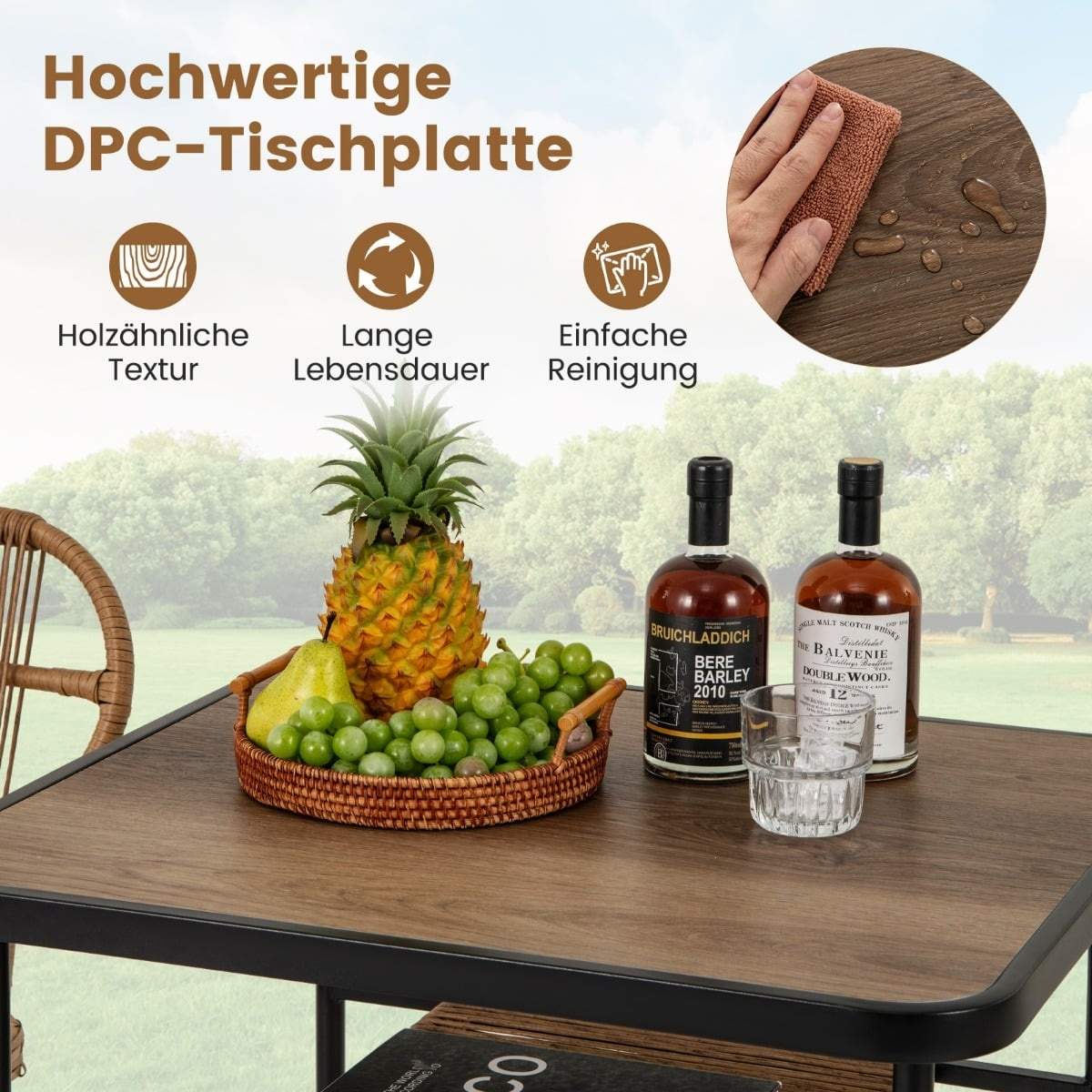 Utomhusmatgrupp – Platsbesparande rottingstolar och bord | Hem & Hobby | Pryloteket