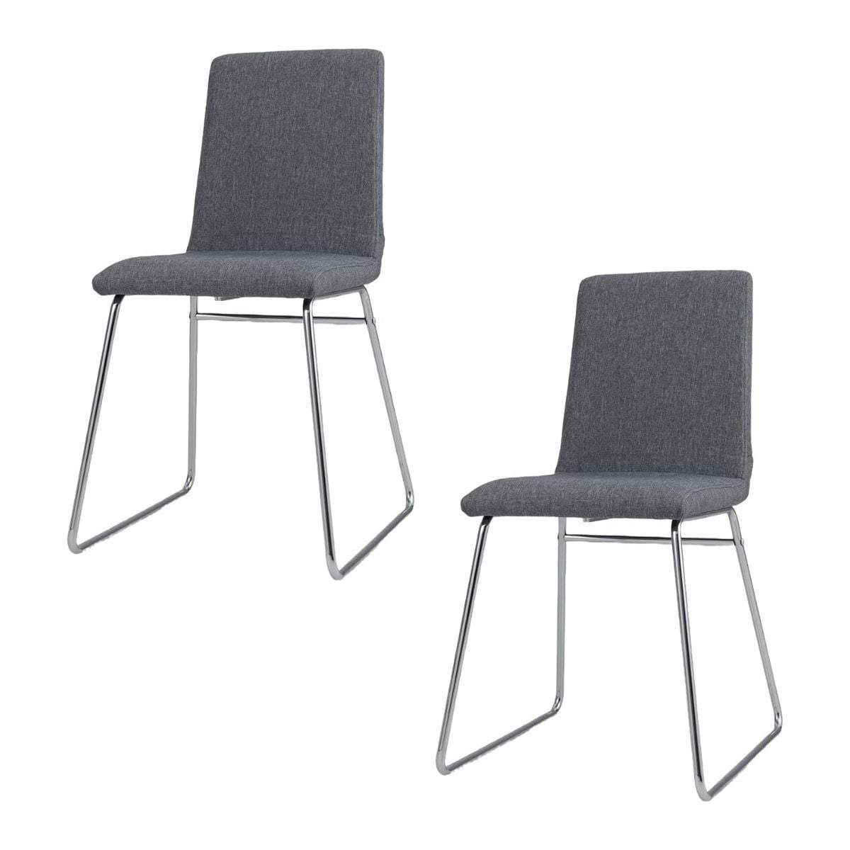 Hopfällbara matstolar, set om 2 – metallram, stoppad sits | Hem & Hobby | Pryloteket