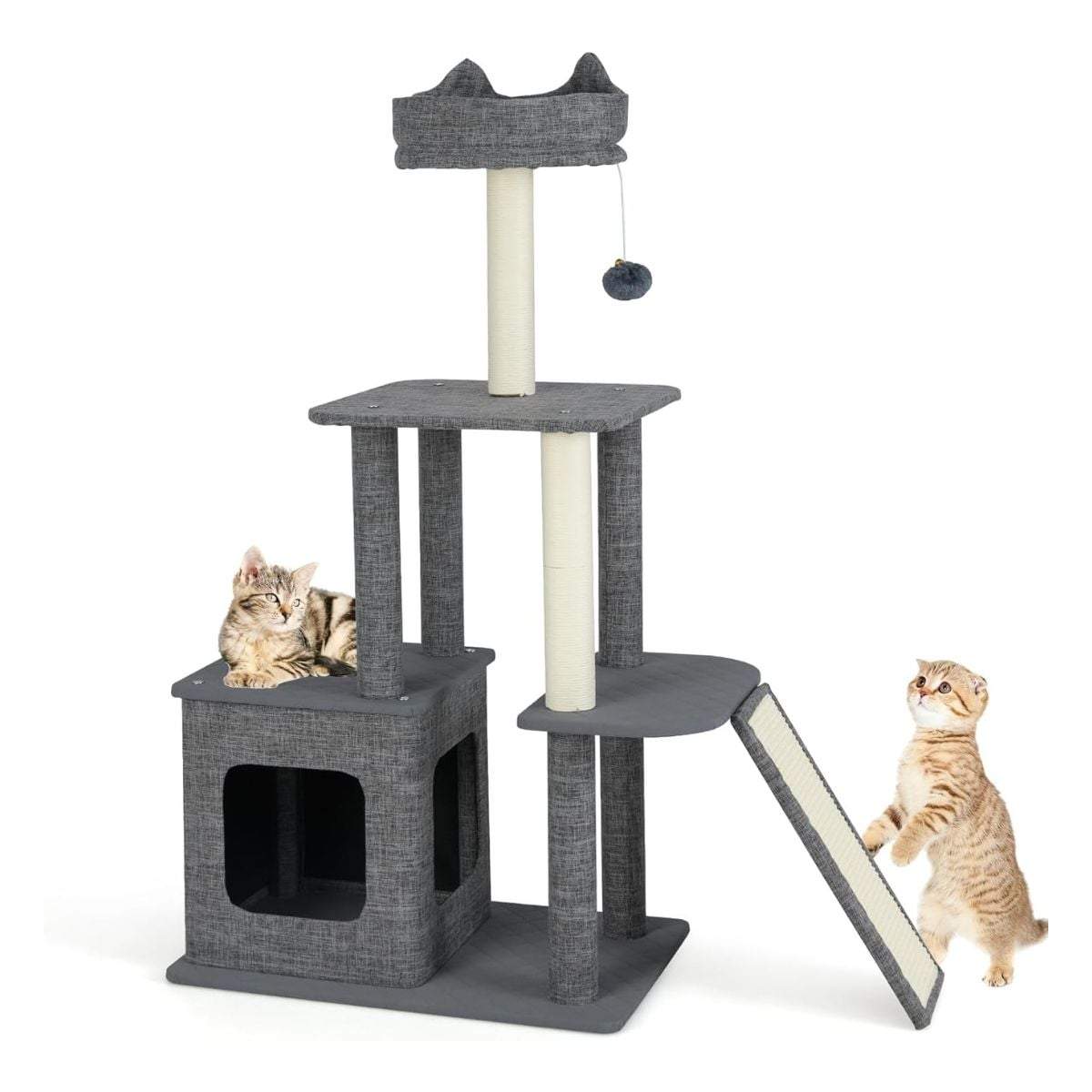 Klösträd med grotta, klösträd och sisalramp | Hem & Hobby | Pryloteket