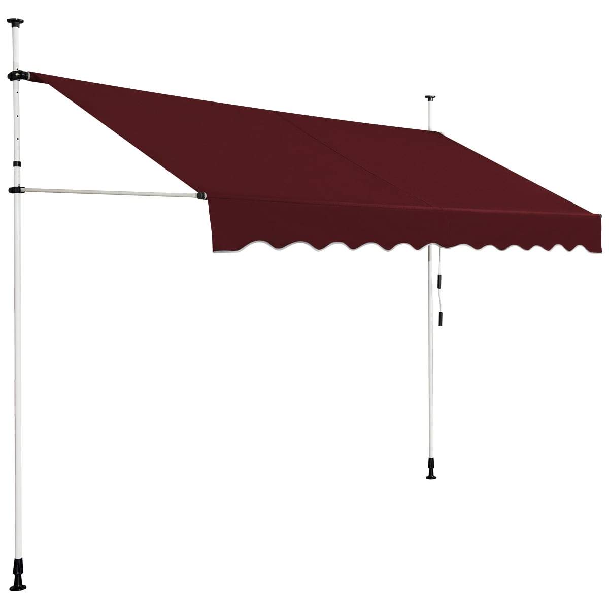 Udtrækkelig markise, 300 cm bred, UV-resistent, justerbar højde