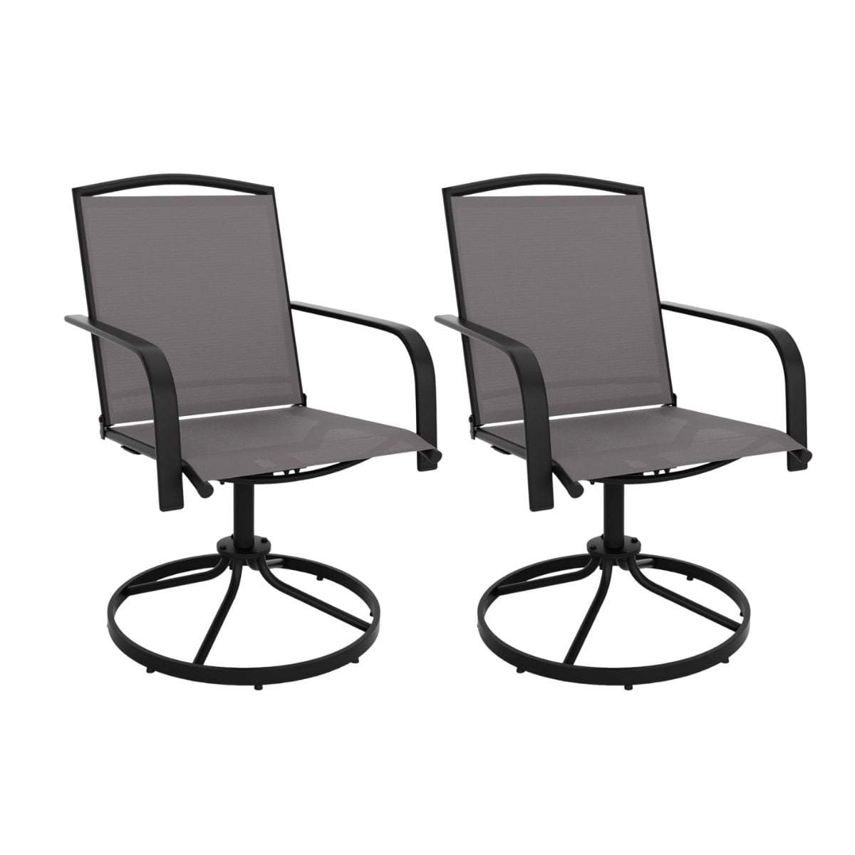 360° drejelige havestole, hurtigttørrende stof, sæt med 2