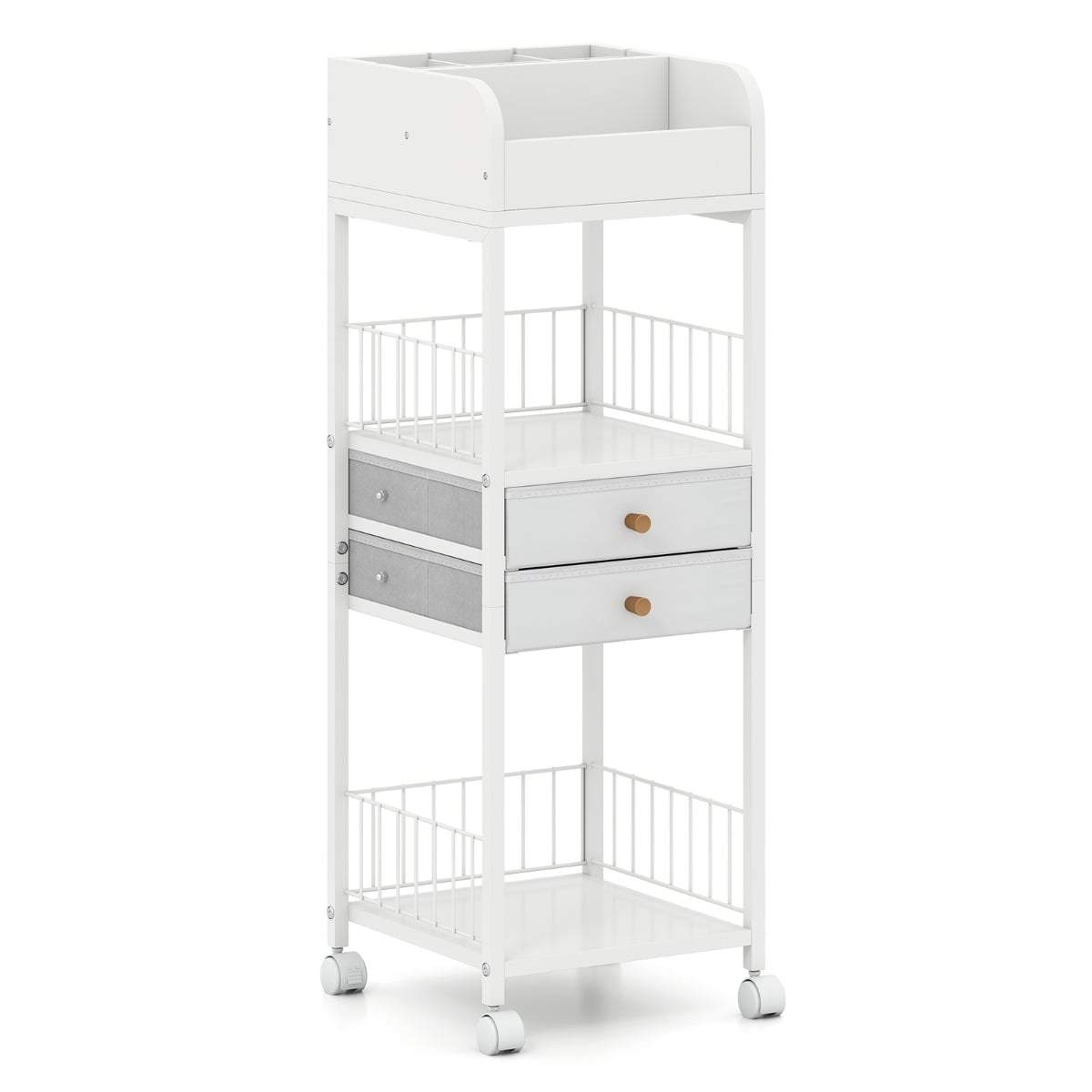 Sminkvagn med lådor och hjul – hållbar metallram | Hem & Hobby | Pryloteket