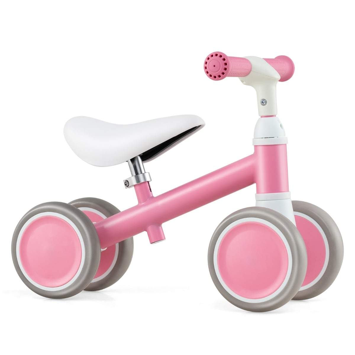 Balancecykel til småbørn – 4 hjul, justerbart håndtag og sæde