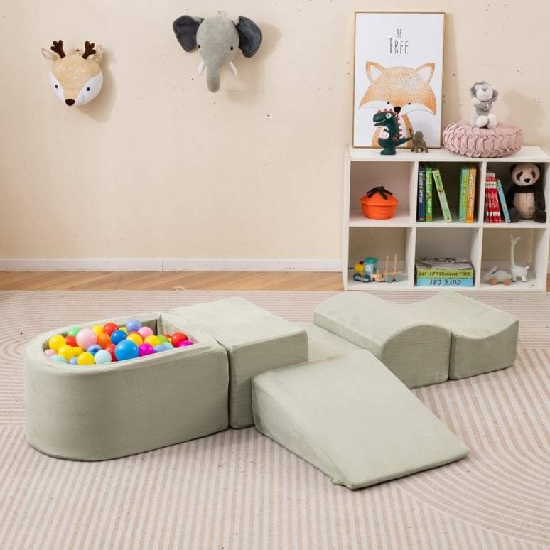 Skumlekblockset med rutschkana och bollhav – 5 delar | Hem & Hobby | Pryloteket