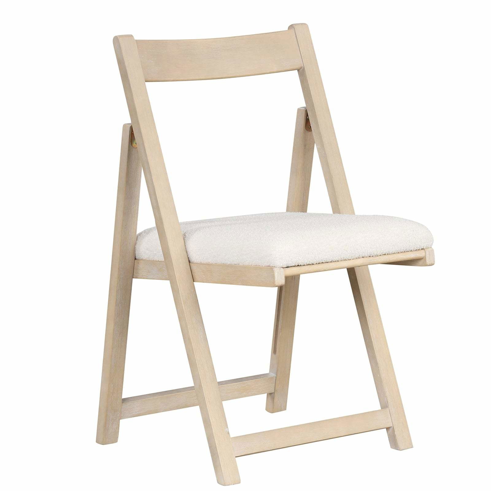 Sammenklappelige spisestole i træ, sæt med 2 – Polstrede og pladsbesparende