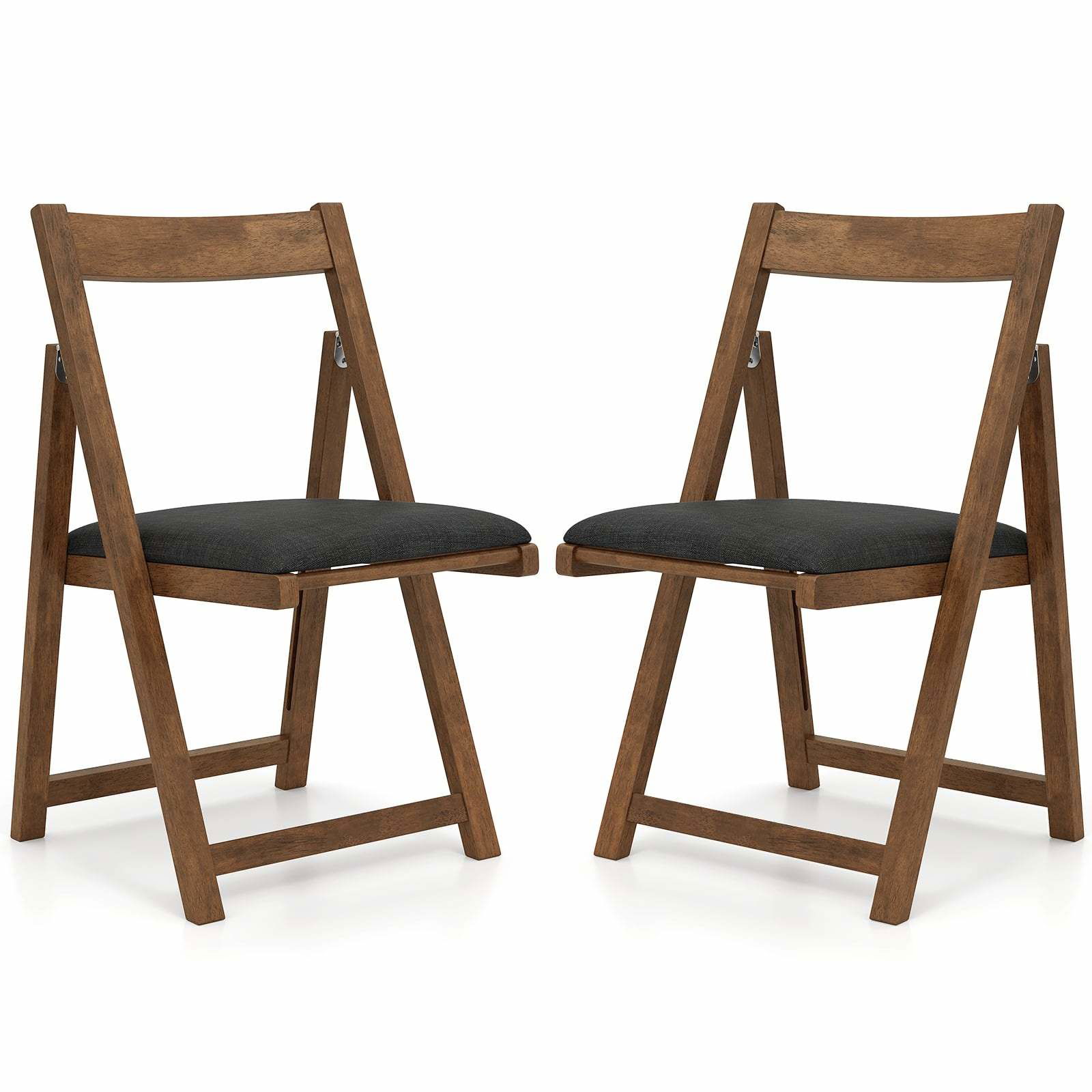 Sammenklappelige spisestole sæt med 2 – Polstrede, ergonomiske, 150 kg kapacitet