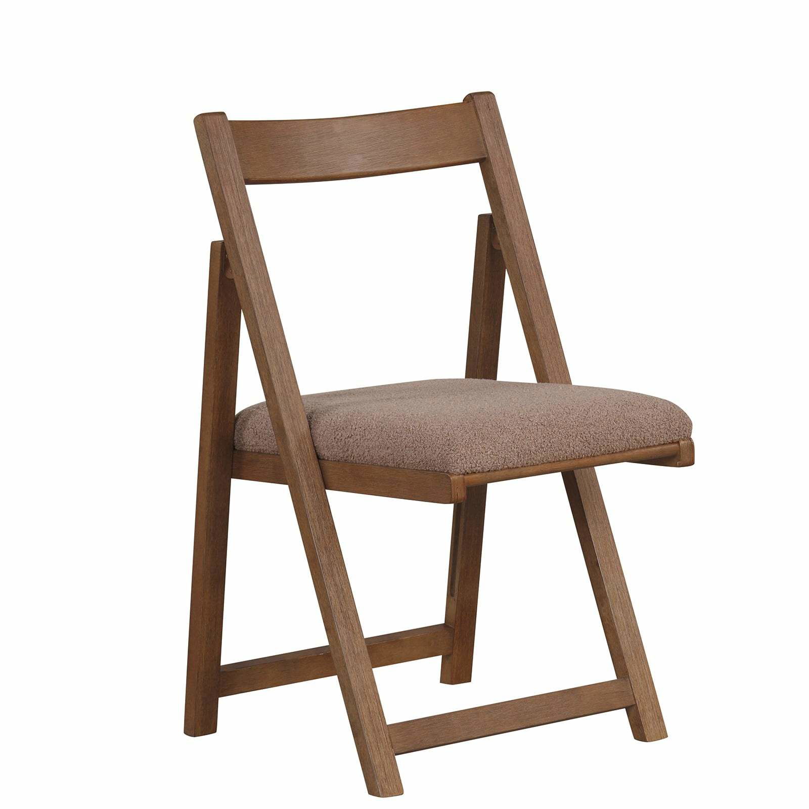 Træklapstole med hynder – valnød, sæt med 2