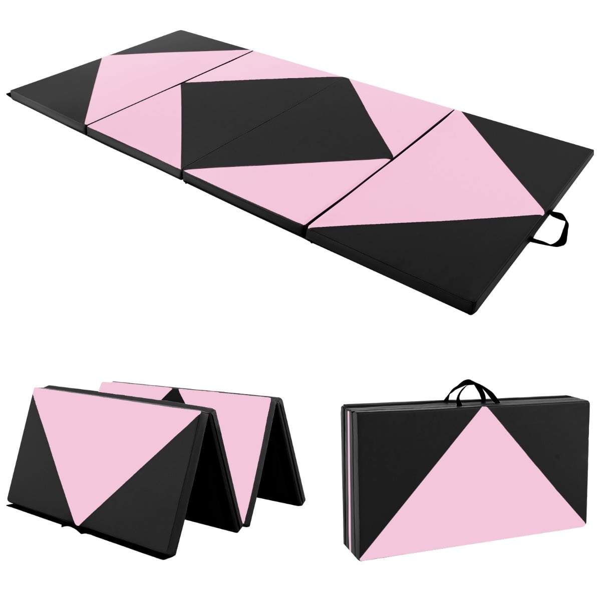 Sammenklappelig gymnastikmåtte – Bærbar, højdensitetsskum, 240x117x5 cm