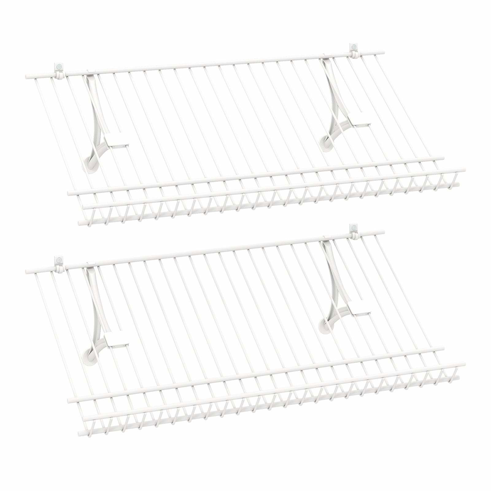 Väggmonterade skohyllor i metall – set om 2, anpassningsbar förvaring | Hem & Hobby | Pryloteket