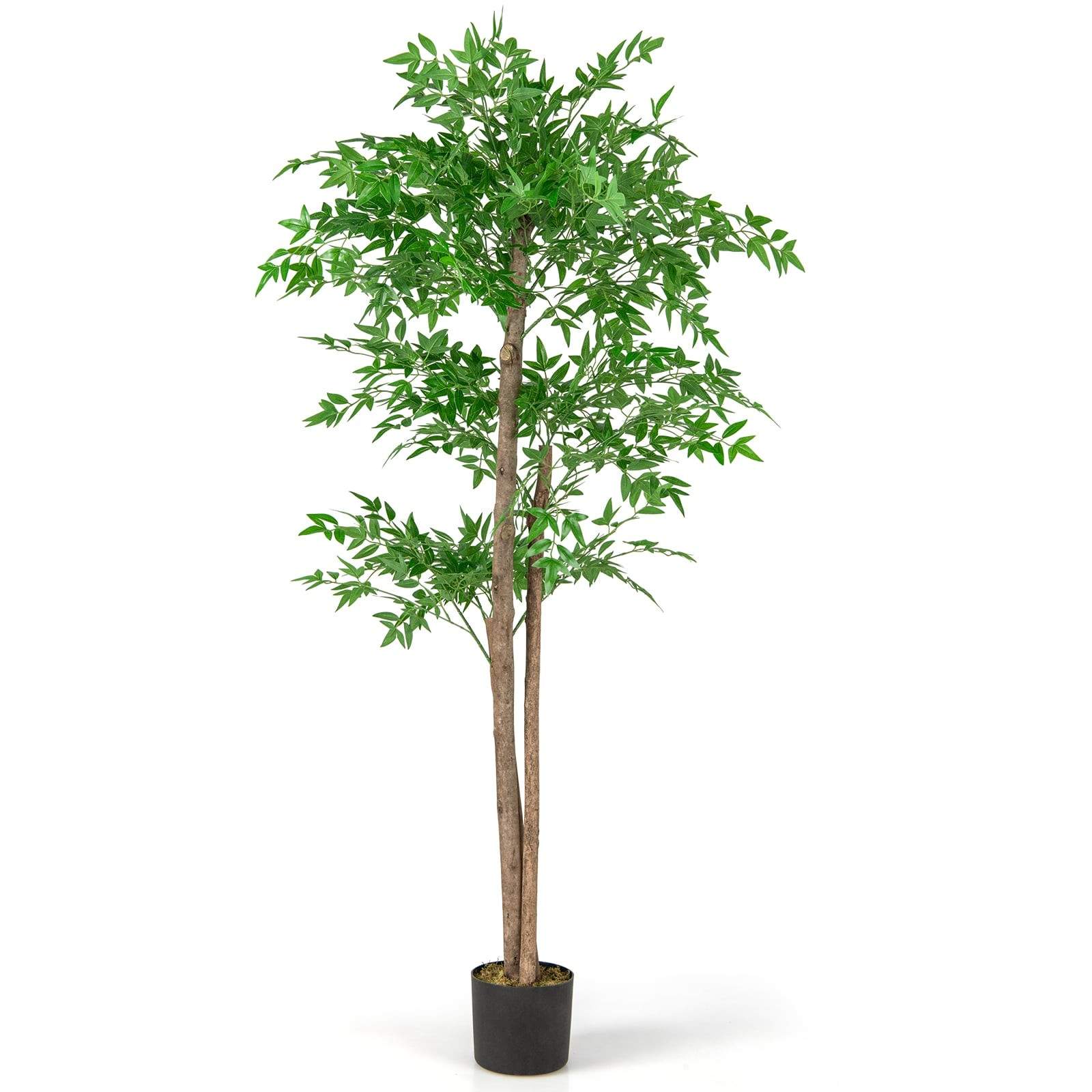Kunstig bambusplante med potte – 150 cm, 1020 blade