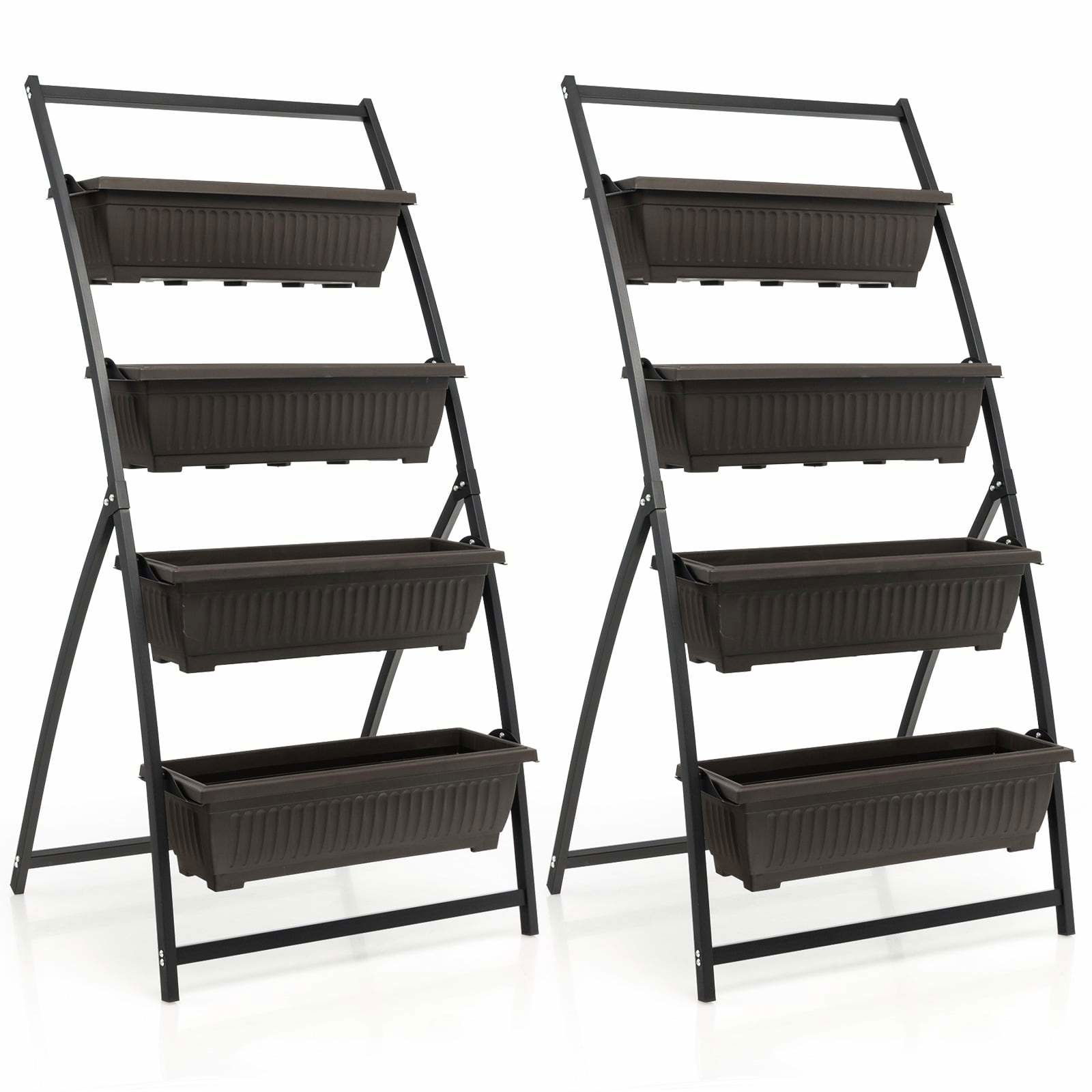 Vertikal haveplantekasse – 4-lags, aftagelige kasser og dræning