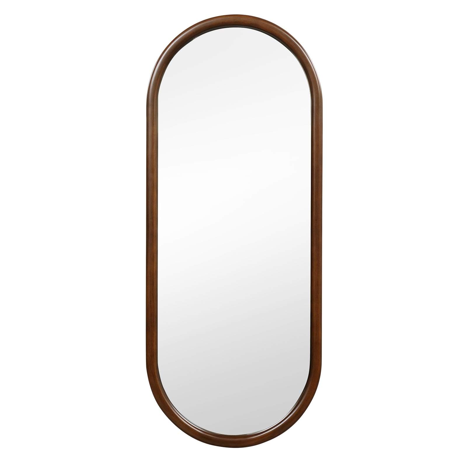 Oval väggspegel, massiv träram, 110 x 45 cm | Hem & Hobby | Pryloteket