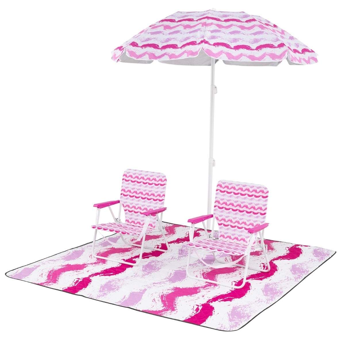 Strandset med parasoll, stolar och vattentät filt | Hem & Hobby | Pryloteket