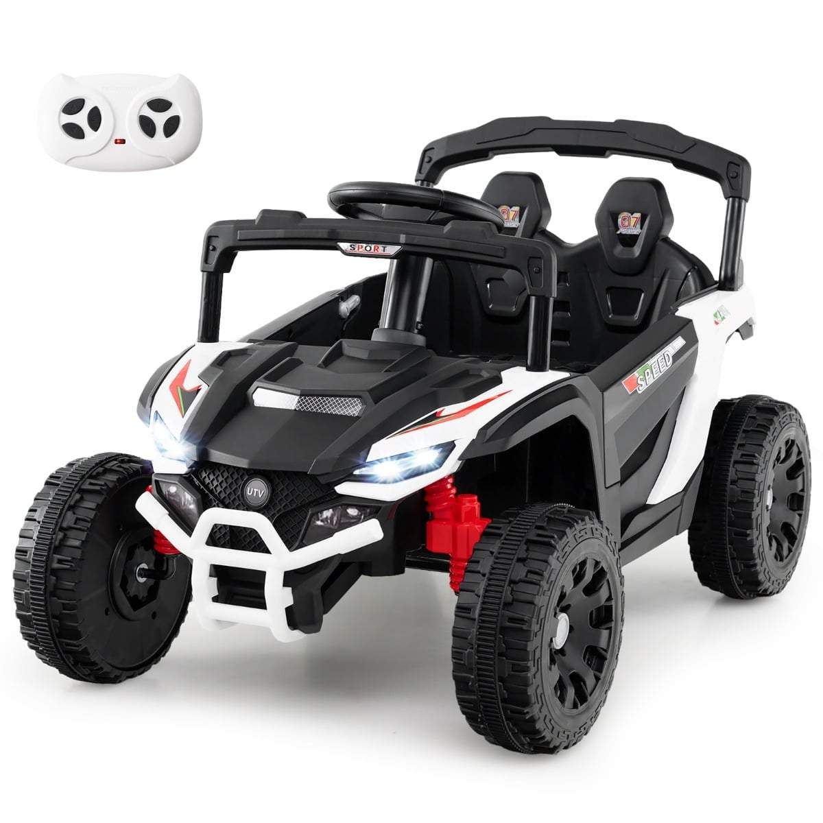 12V elektrisk UTV-lastbil til børn – fjernbetjening, LED-lys