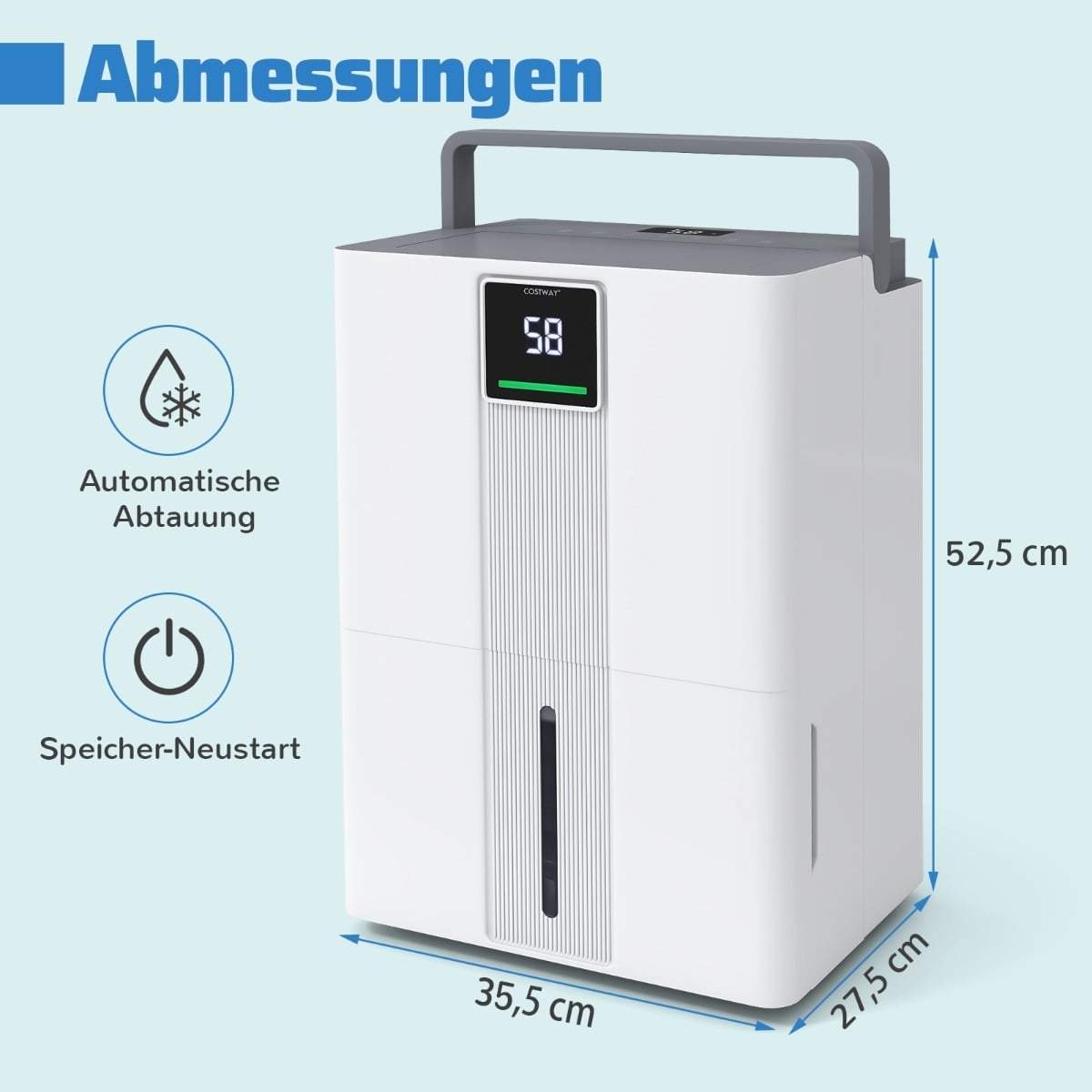 35L/dag affugter til hjemmet – energieffektiv, 3 tilstande