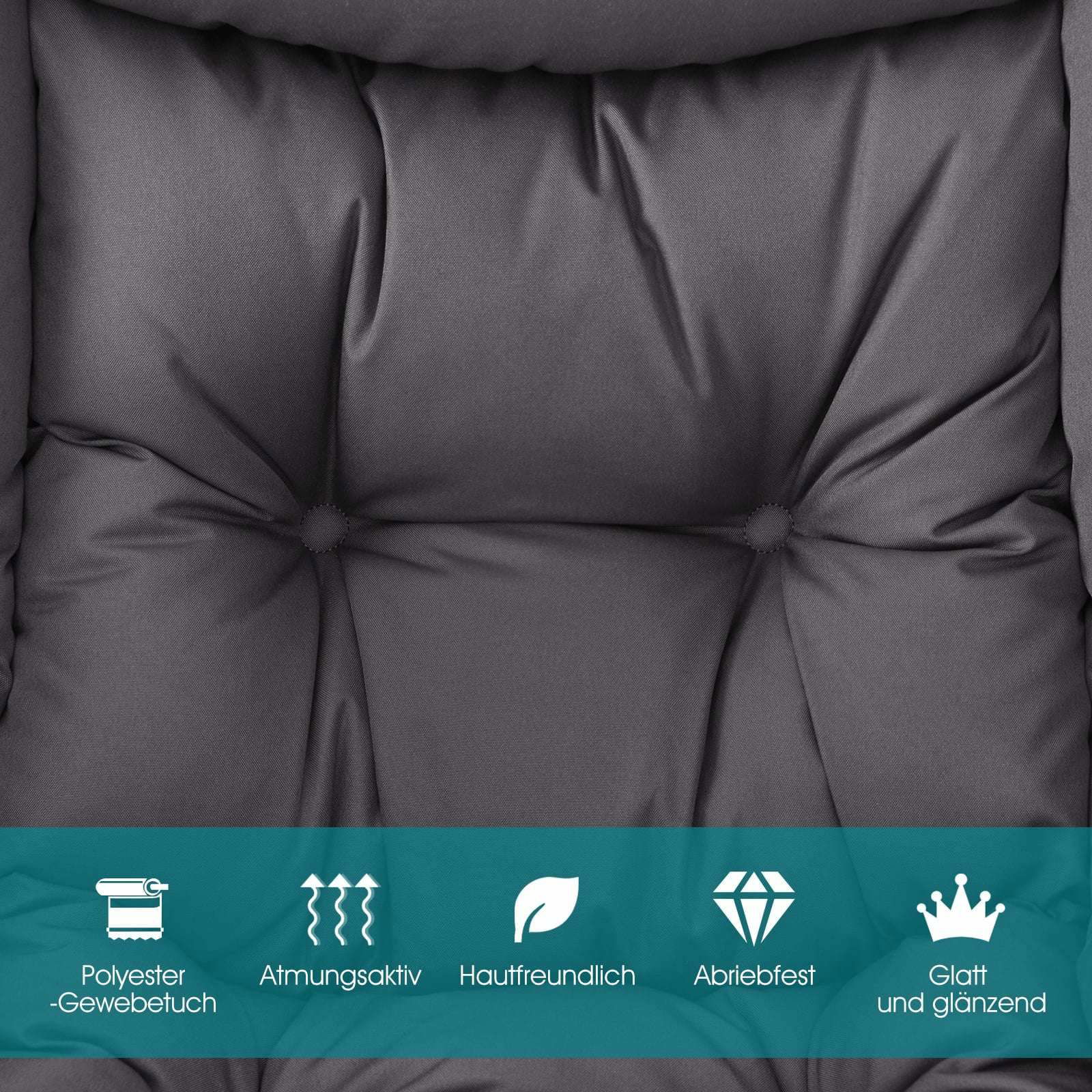 Modern grå fåtölj med armstöd och sidoficka – Polyester | Hem & Hobby | Pryloteket