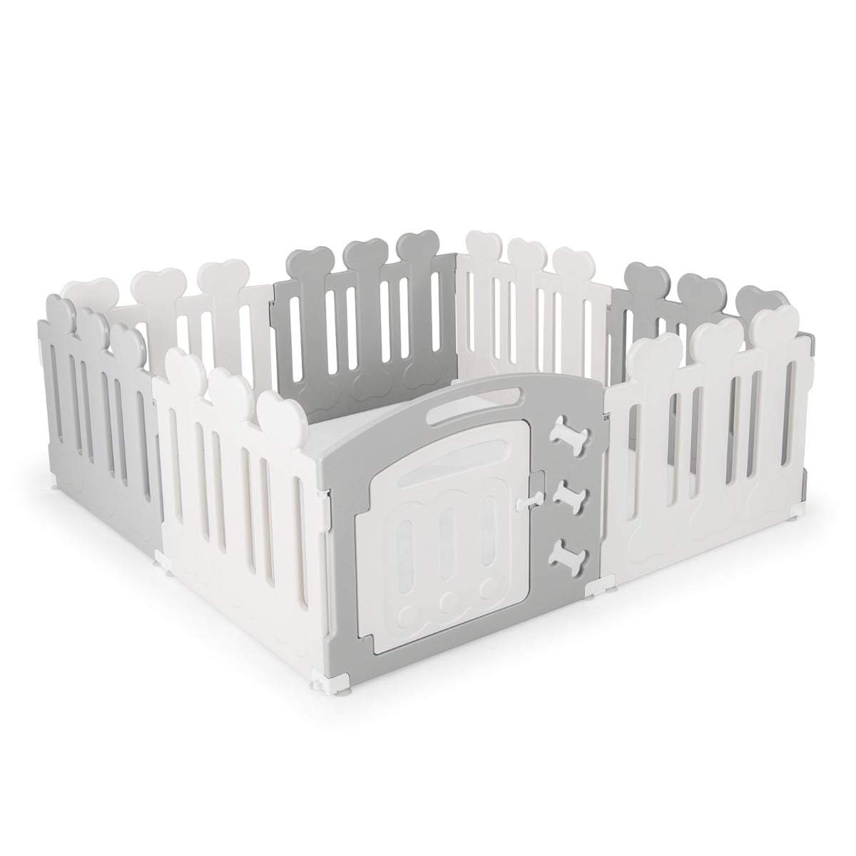 Kravlegård til kæledyr – 8 paneler, vejrbestandig, indendørs/udendørs brug