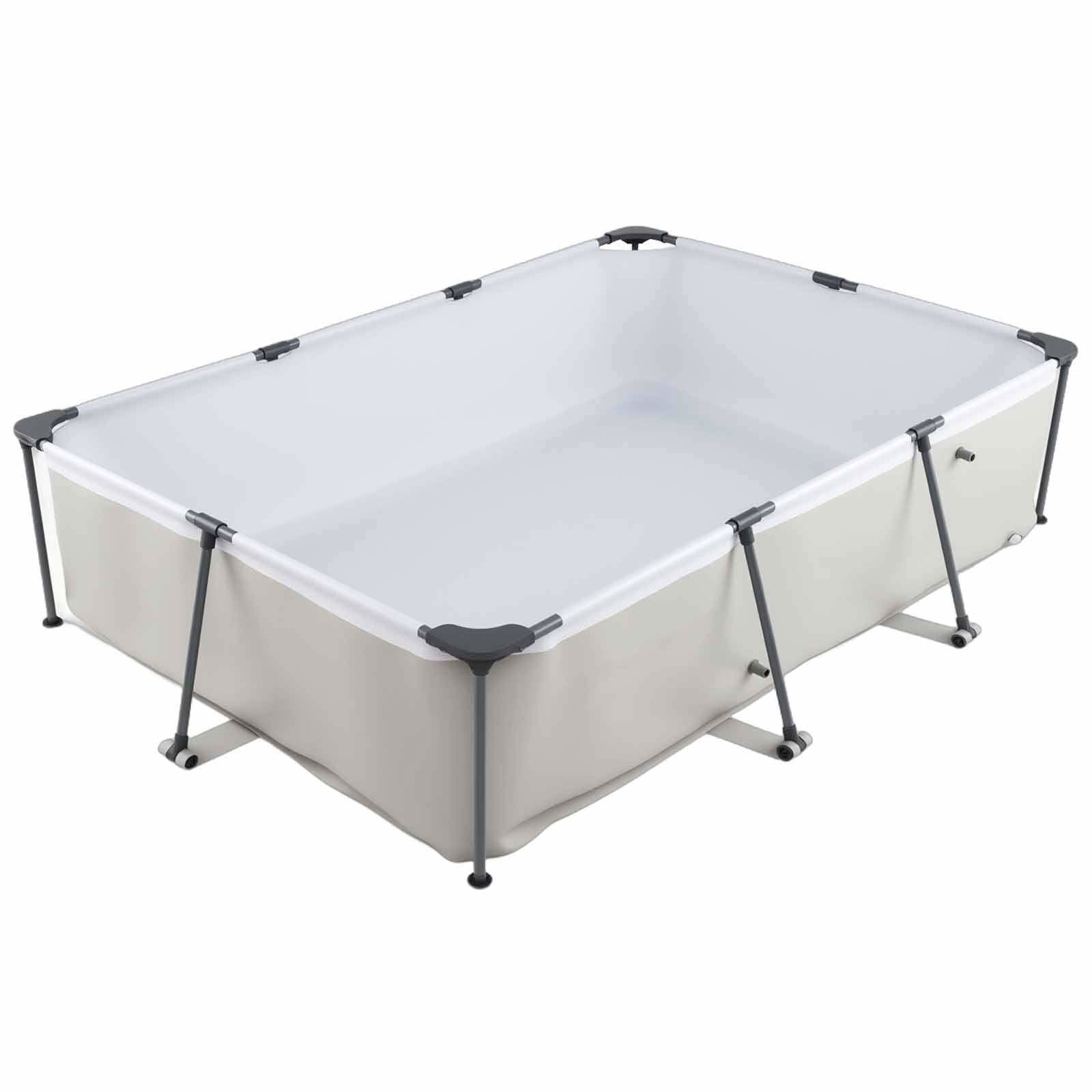 Rektangulär ovanmarkspool med filterpump – 300x207x66 cm | Hem & Hobby | Pryloteket