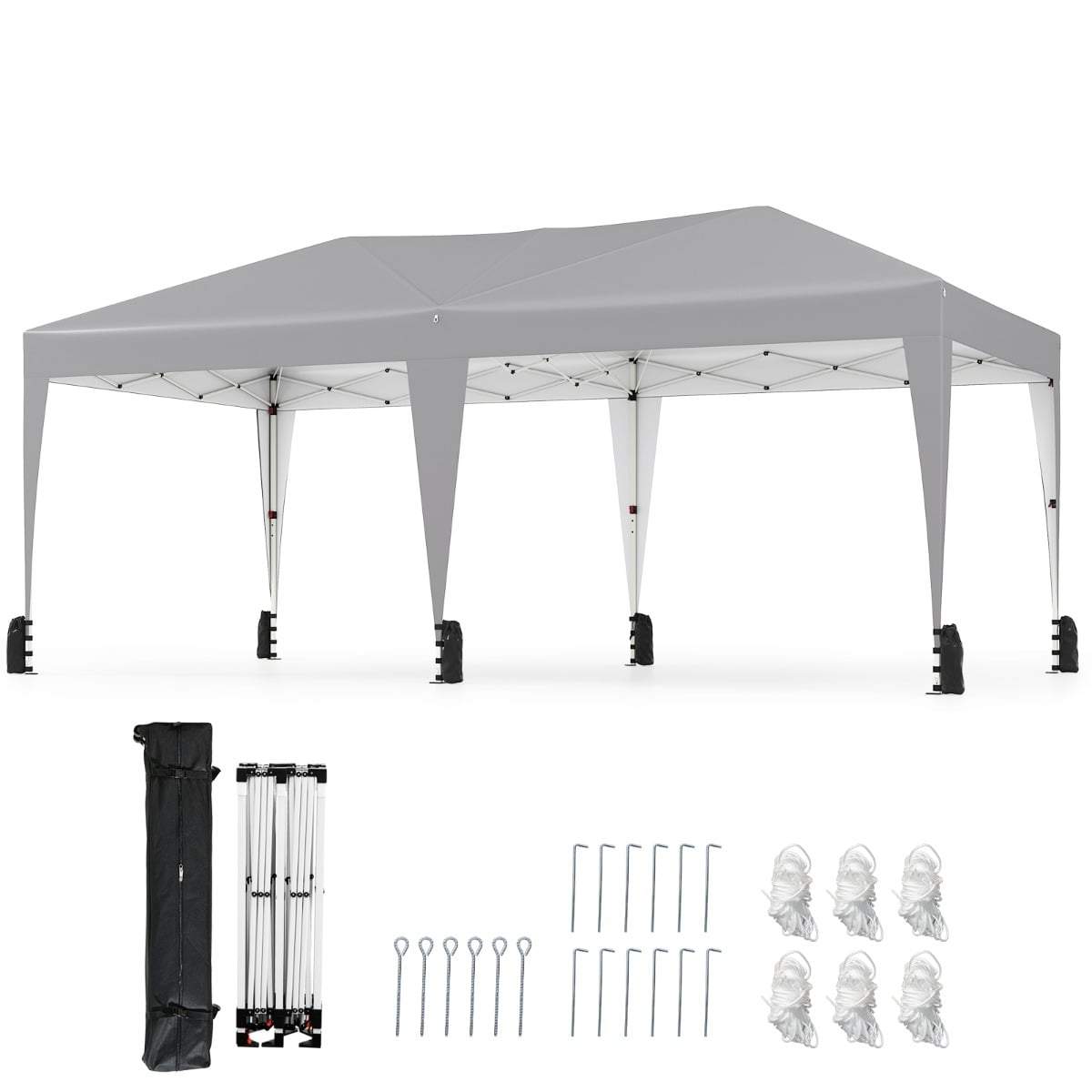 3x6m pop-up-pavillon med UV-beskyttelse og hjul
