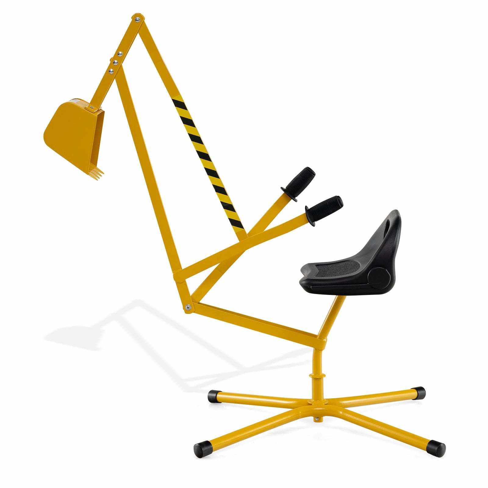 Børne-ridegraver – 360 graders roterende sæde, metalskovl