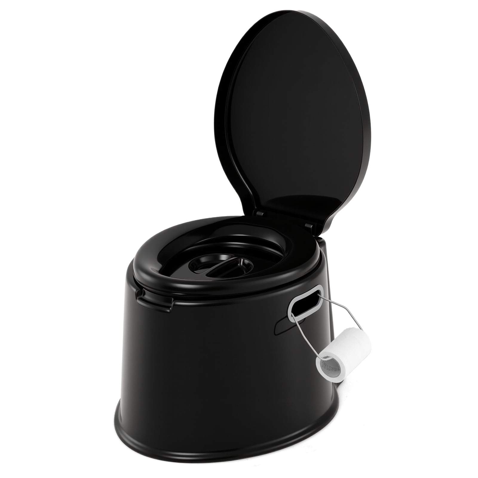 Bærbart campingtoilet med aftagelig spand, 200 kg kapacitet