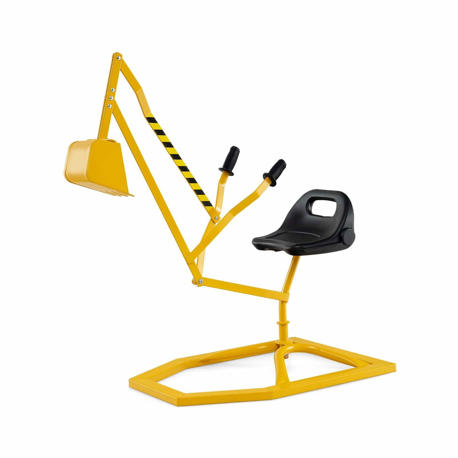 Børne metal ride-on gravemaskine – 360 graders roterende sæde, gul