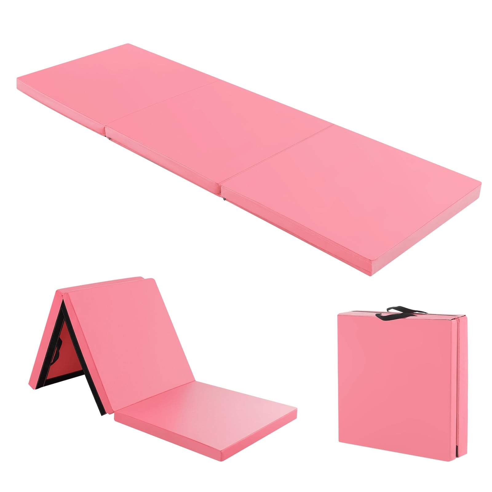 Hopfällbar halkfri gymnastikmatta, rosa – 180 x 60 cm | Hem & Hobby | Pryloteket