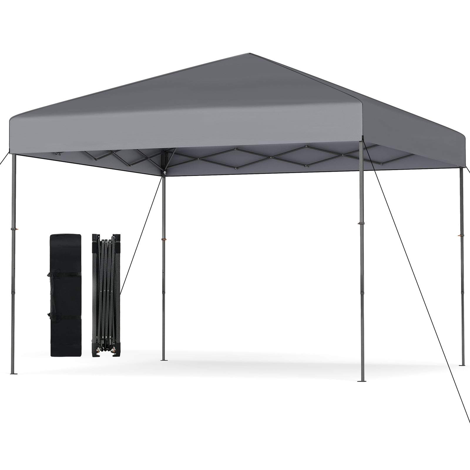 3x3 m pop-up-pavillon med UV50+ og bæretaske – grå