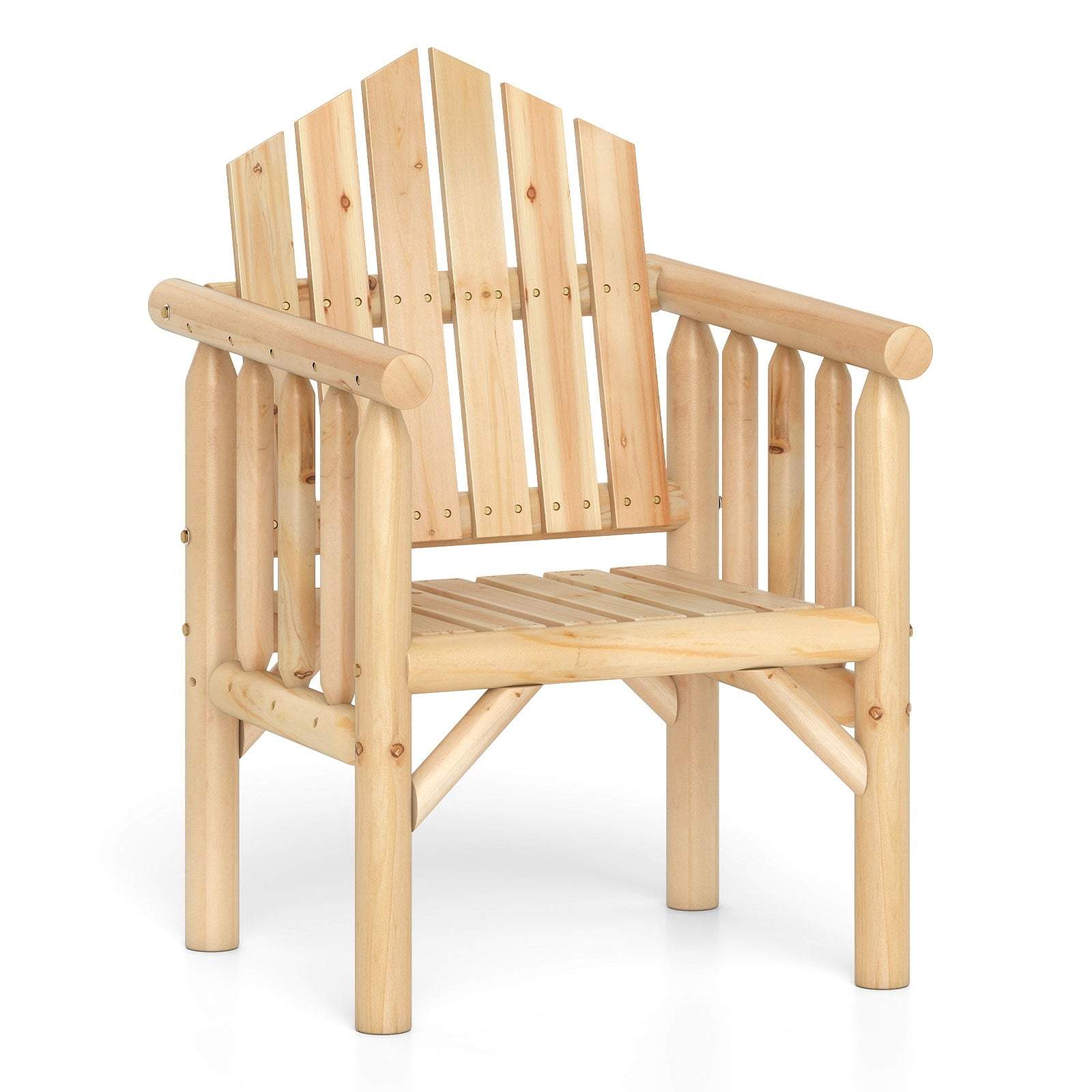 Træ udendørs lænestol – høj ryg og ergonomisk design