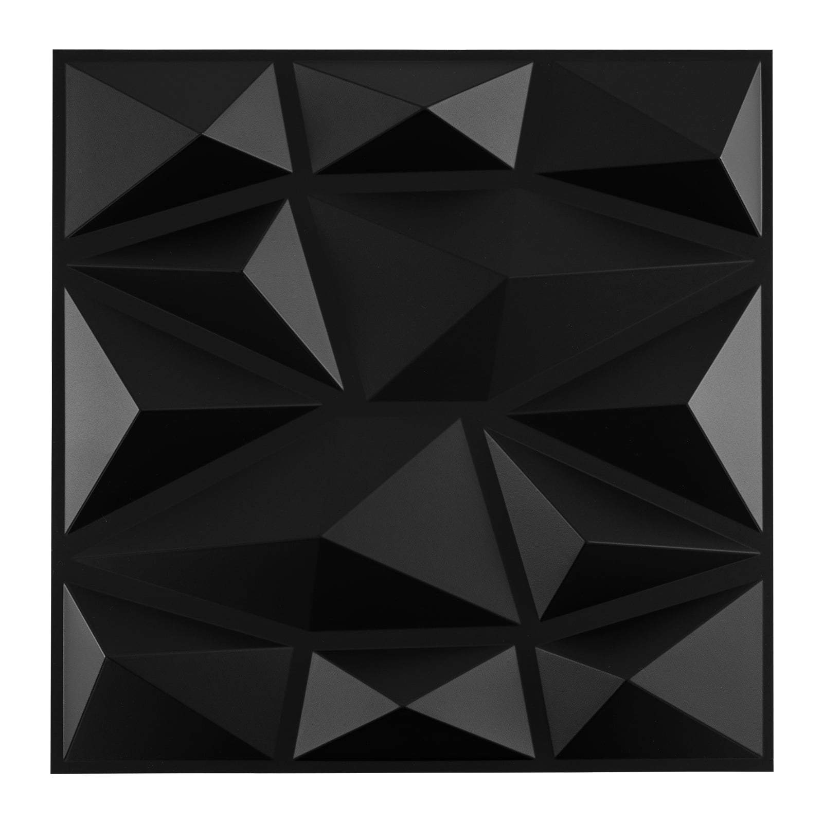 Svarta 3D-diamantväggpaneler – 100-pack, 9 m² täckning | Hem & Hobby | Pryloteket