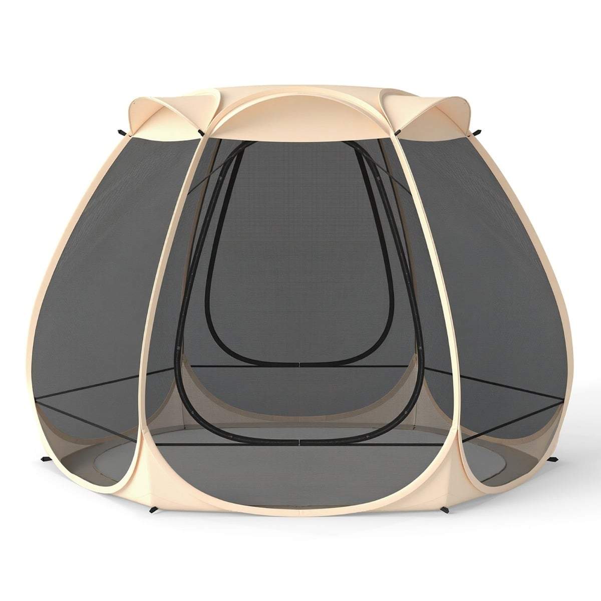 Pop-up mesh-pavillon til 4-6 personer – nem opsætning, luftigt design