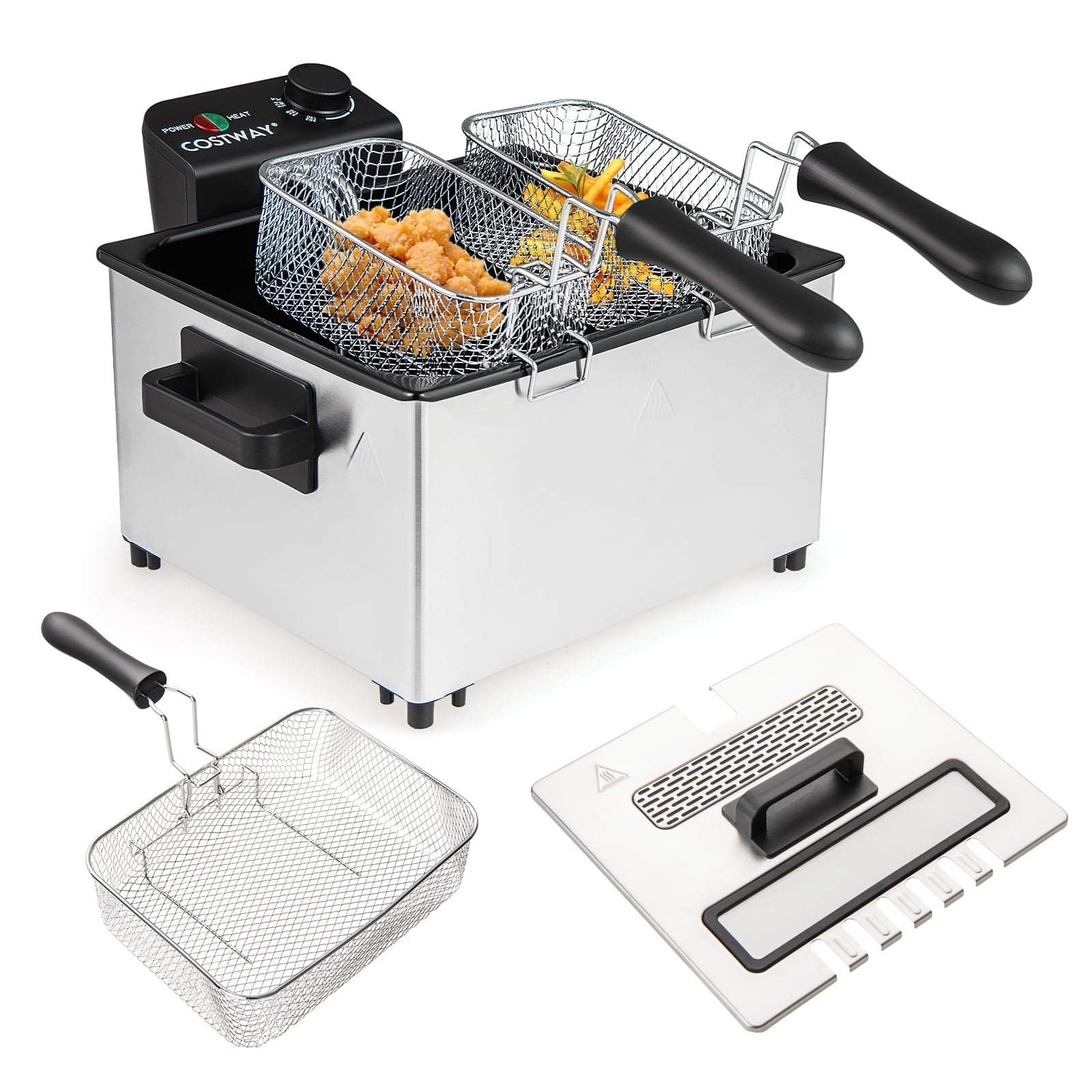 Elektrisk fritös, 2000W, 5L kapacitet, rostfritt stål | Hem & Hobby | Pryloteket