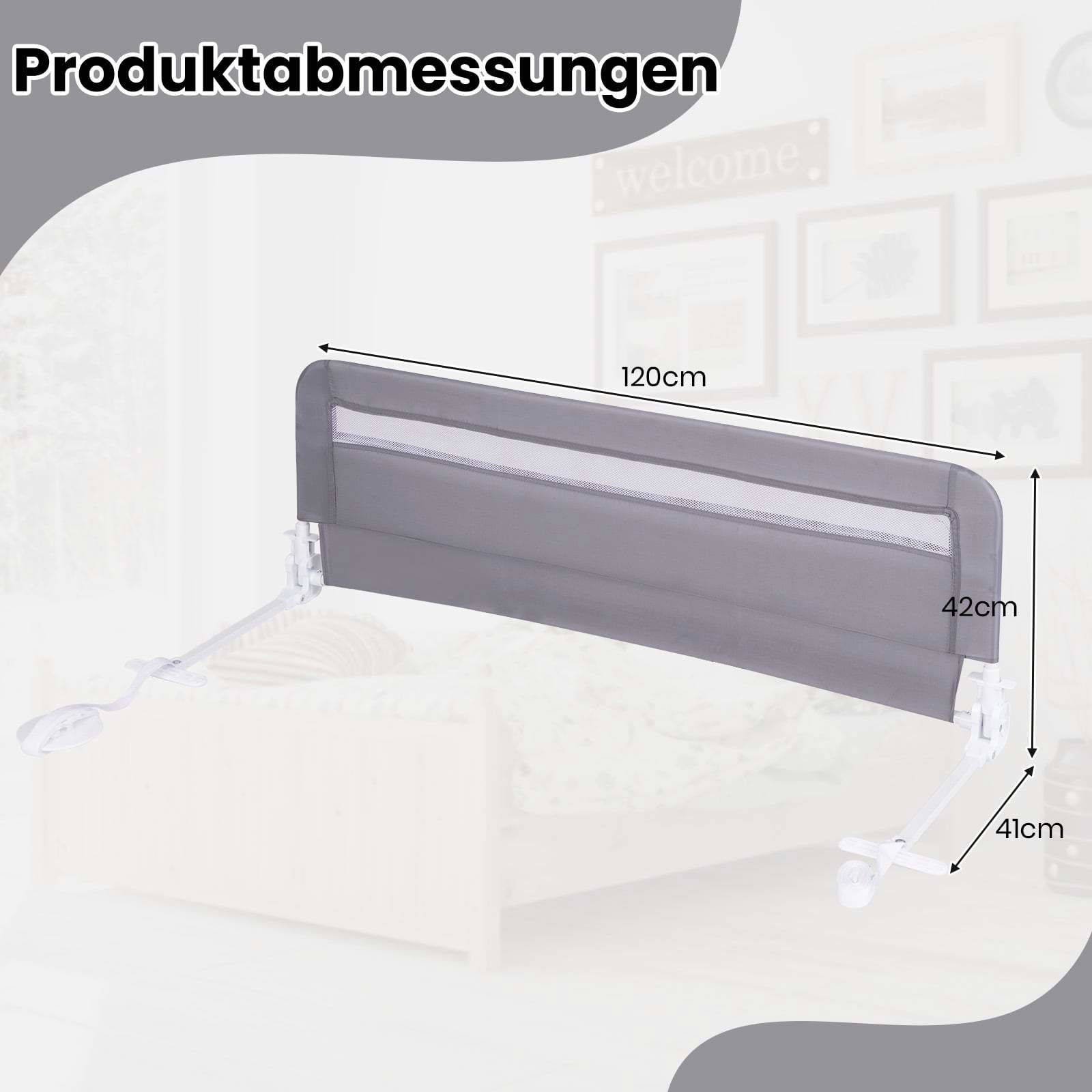 Hopfällbar sänggrind för småbarn, 120 cm, tvättbart överdrag | Hem & Hobby | Pryloteket