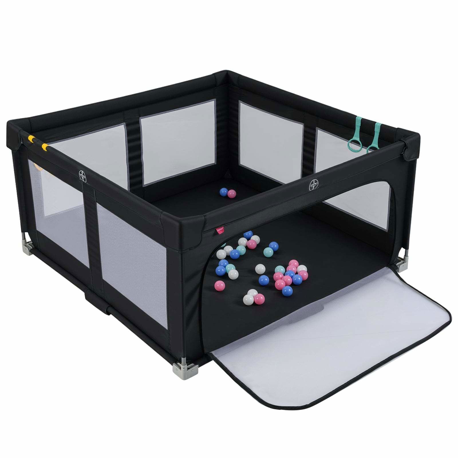 Babylekhage 150x150 cm – Hopfällbar, säker, med 50 bollar | Hem & Hobby | Pryloteket